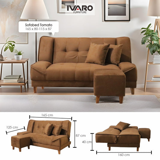 Sofa BED / Sofa Tidur / Sofa Kasur /SofaBed / Reklening TOMATO IVARO