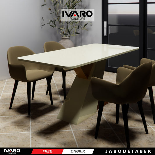 Ivaro Zelda Meja Makan/Table/Meja Minimalis/Serbaguna