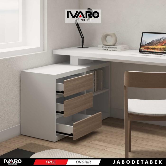 Ivaro Demmy Meja Kerja/Meja Kantor /Office Table/ Meja Minimalis/Meja Belajar