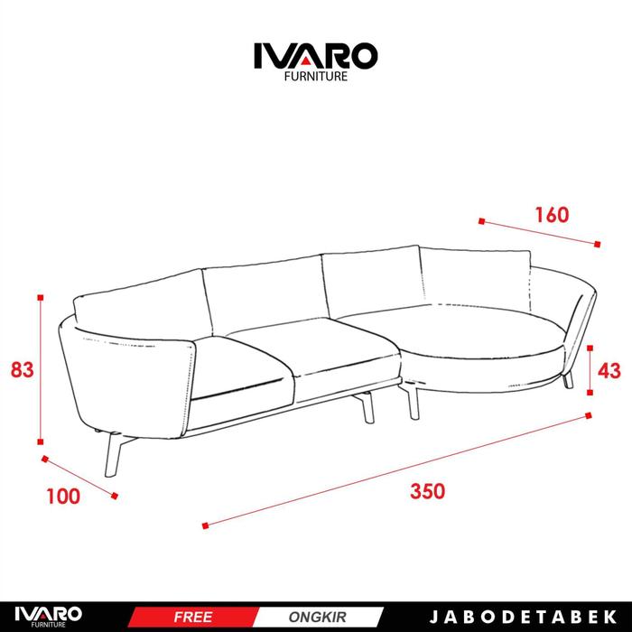 Sofa L /Sofa Sudut/Sofa L Minimalis/Kursi L /Sofa Tamu GHIAN IVARO FURNITURE