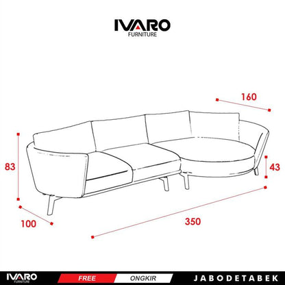 Sofa L /Sofa Sudut/Sofa L Minimalis/Kursi L /Sofa Tamu GHIAN IVARO FURNITURE