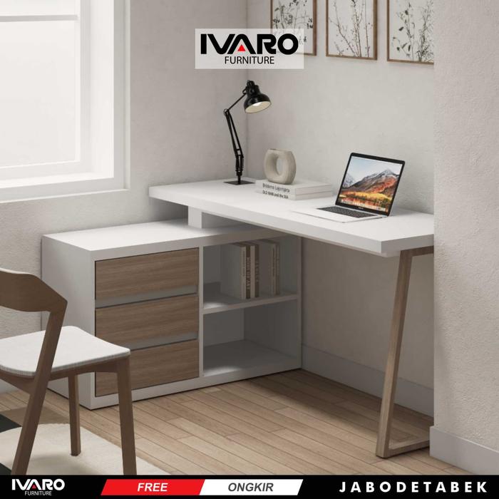 Ivaro Demmy Meja Kerja/Meja Kantor /Office Table/ Meja Minimalis/Meja Belajar