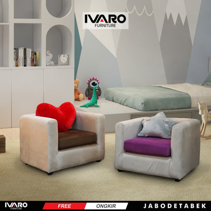 Sofa Seater / Kursi Anak / Sofa Minimalis Kamar anak Guina IVARO