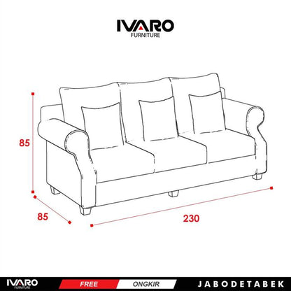 Sofa / Sofa Minimalis / Sofa Ruang Tamu / Sofa Set Lirisa Ivaro