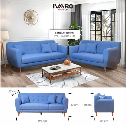 Sofa Set Scandinavian Hawai 3 2 seater