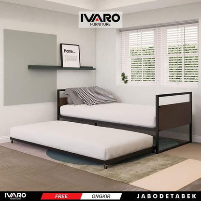 Full Set Divan Sandaran/Matras/SpringBed/Tidur/Plus Top SABILA IVARO - Full set Divan+Kasur, 100