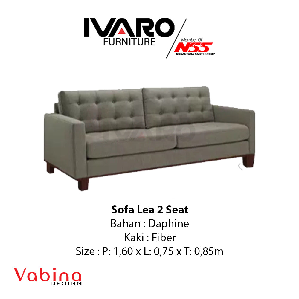 Sofa 2 Seater / Kursi Minimalis / Sofa Ruang Tamu LEA IVARO