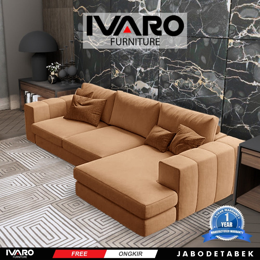 Sofa L /Sofa Sudut/Sofa L Minimalis/Kursi L /Sofa Tamu CHANNEL IVARO