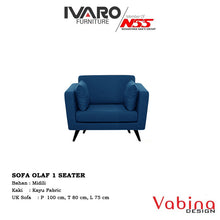 Muat gambar ke penampil Galeri, Ivaro Vabina Sofa Olaf 1 Seater
