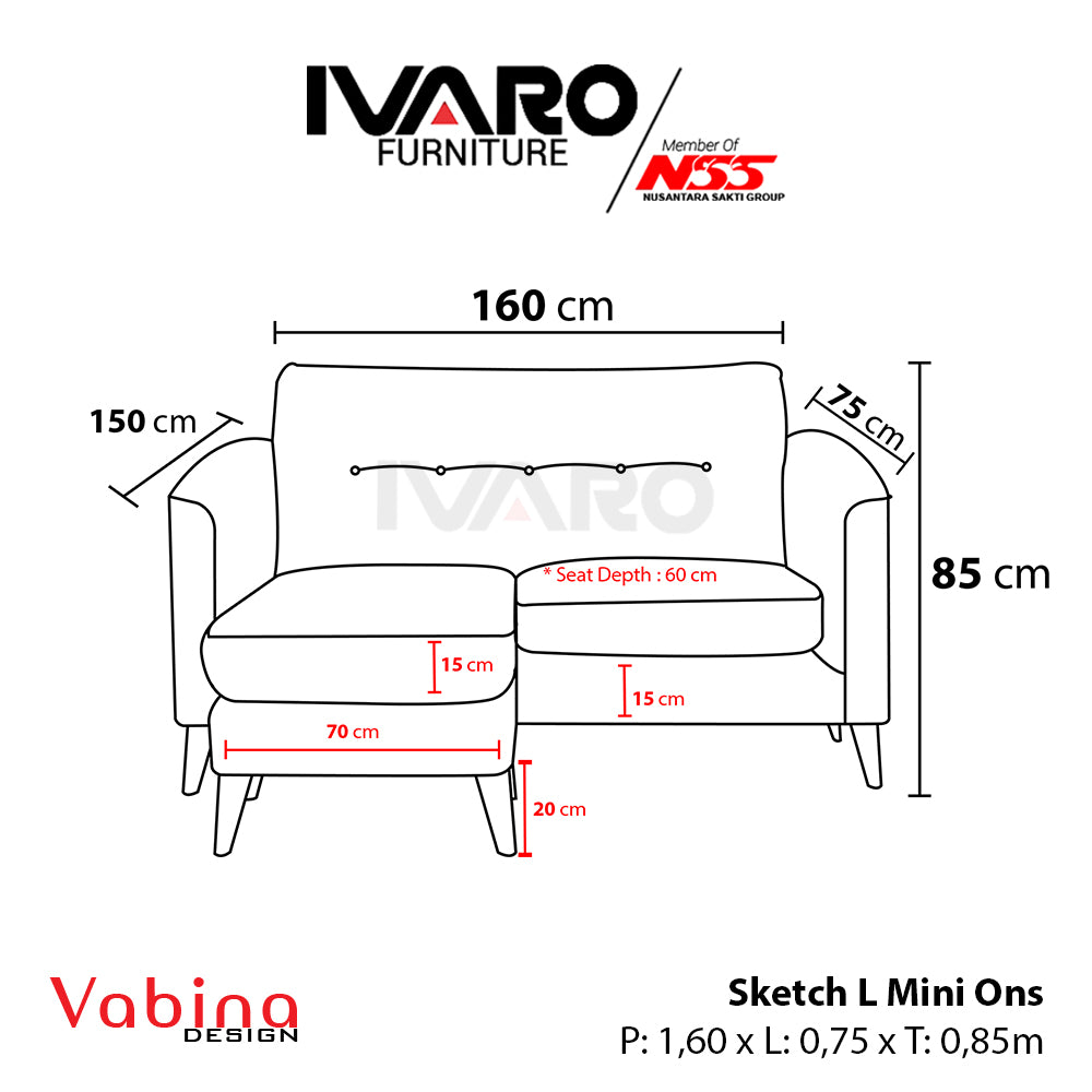 Mini Ons Sofa L Ivaro