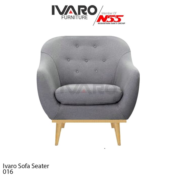 Sofa 1 Seater / Kursi Minimalis / Sofa Ruang Tamu SCANDINAVIAN IVARO