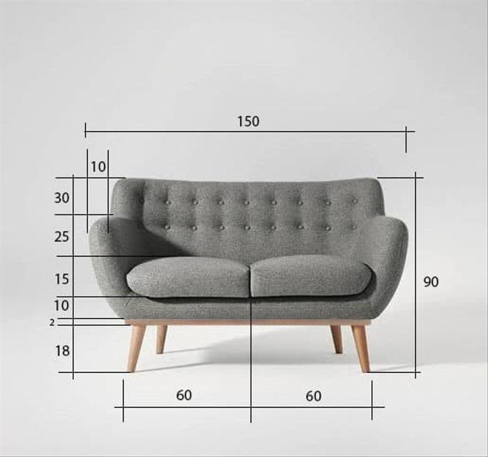 Sofa 2 Seater / Kursi Minimalis / Sofa Ruang Tamu SYDNEY IVARO