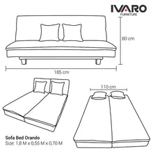 Muat gambar ke penampil Galeri, Sofa BED / Sofa Tidur / Sofa Kasur /Sofa Bed / Reklening ORLANDO IVARO
