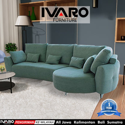 Sofa L /Sofa Sudut/Sofa L Minimalis/Kursi L /Sofa Tamu CARMEL IVARO