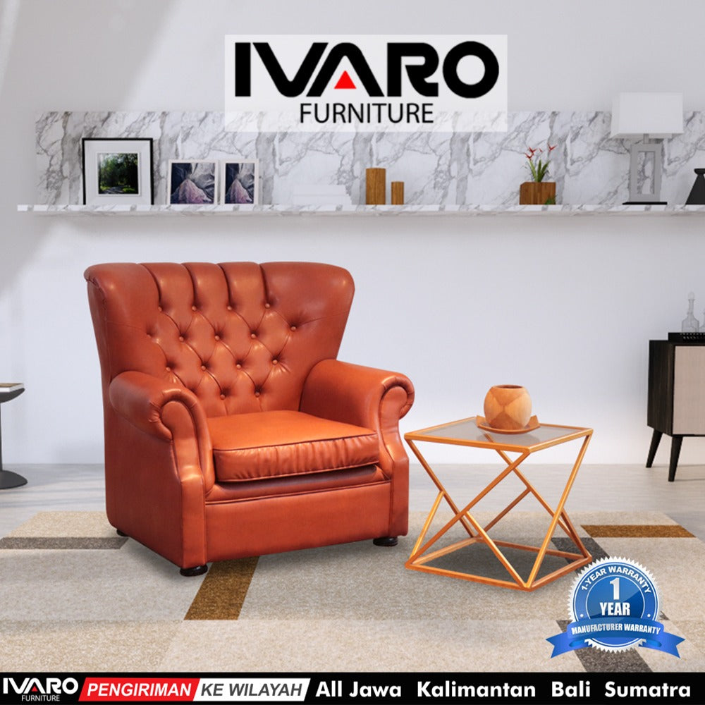 Sofa 1 Seater / Kursi Minimalis / Sofa Ruang Tamu HEDWIG IVARO