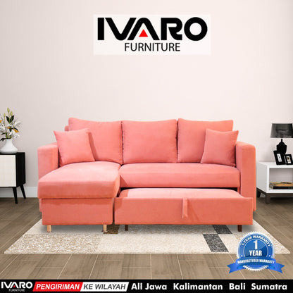 ZEN L SOFA IVARO /Sofa Sudut/Sofa L Minimalis/Kursi L /Sofa Tamu