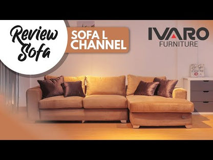 Sofa L /Sofa Sudut/Sofa L Minimalis/Kursi L /Sofa Tamu CHANNEL IVARO