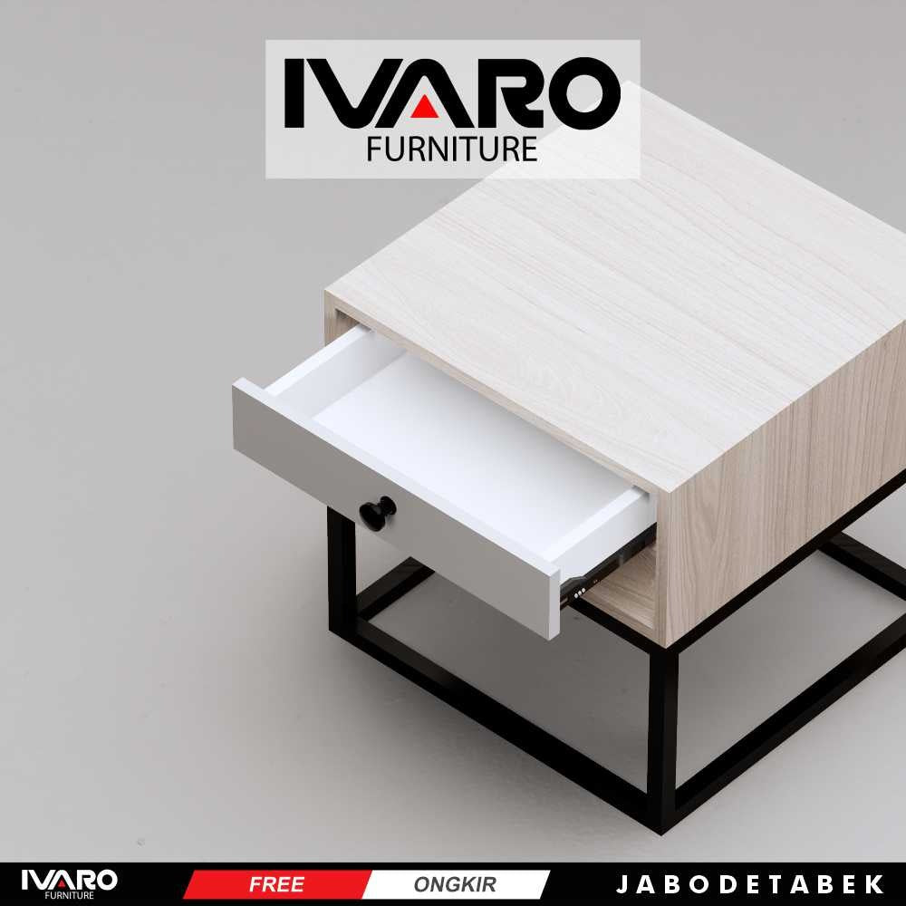 Side Table/Laci Penyimpanan/Laci Sudut /Meja Minimalis BASE IVARO