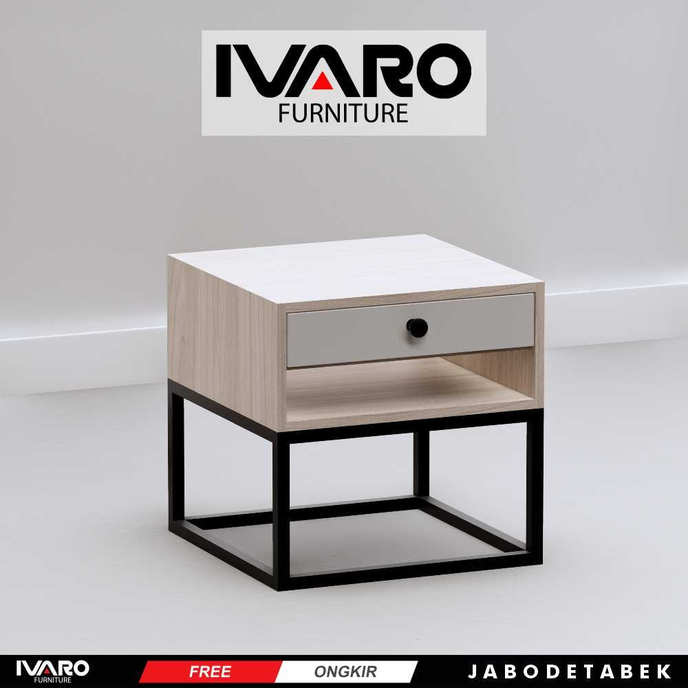 Side Table/Laci Penyimpanan/Laci Sudut /Meja Minimalis BASE IVARO