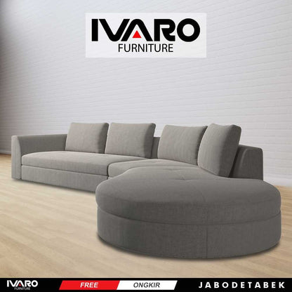 Sofa L /Sofa Sudut/Sofa L Minimalis/Kursi L /Sofa Tamu BERGAMO IVARO