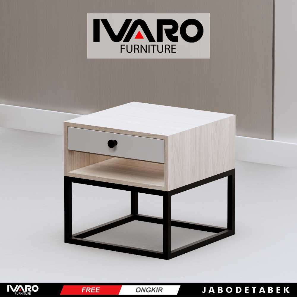 Side Table/Laci Penyimpanan/Laci Sudut /Meja Minimalis BASE IVARO