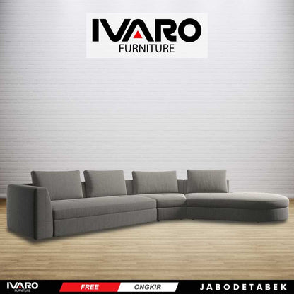 Sofa L /Sofa Sudut/Sofa L Minimalis/Kursi L /Sofa Tamu BERGAMO IVARO